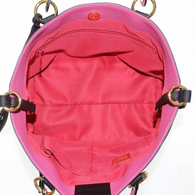 Samantha Thavasa(サマンサタバサ)のサマンサタバサ サクレール ショルダーバッグ 2way レザー  黒 ピンク レディースのバッグ(ショルダーバッグ)の商品写真