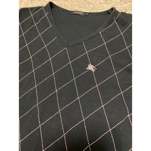 BURBERRY BLACK LABEL(バーバリーブラックレーベル)のバーバリーブラックレーベル　BURBERRY Tシャツ　トップス　Vネック美品 メンズのトップス(Tシャツ/カットソー(半袖/袖なし))の商品写真