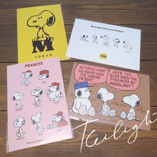 ピーナッツ(PEANUTS)のスヌーピー ミュージアム限定  ポストカード 4枚セット(キャラクターグッズ)