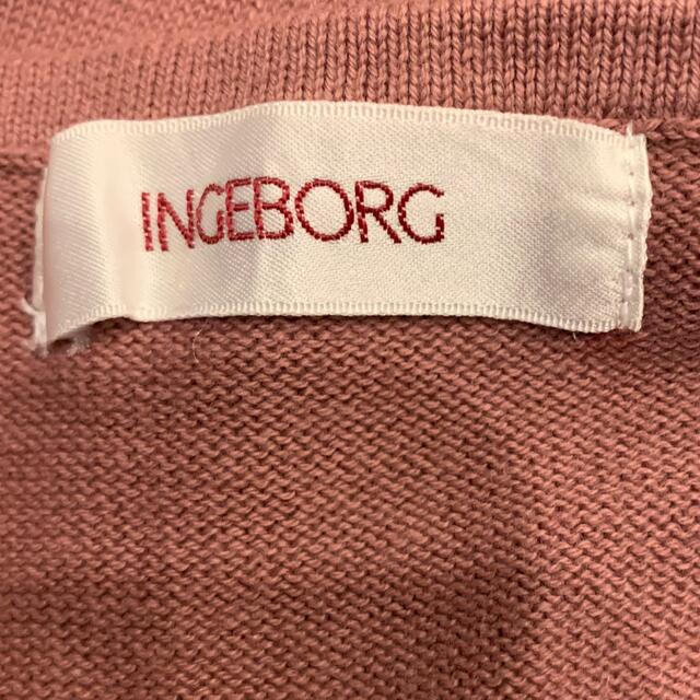 INGEBORG   ピンクカメリア長袖綿セーター未使用品
