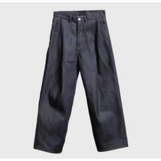 ジルサンダー(Jil Sander)のSUBLATIONS【INDIGO】2TUCK WIDE DENIM PANTS(デニム/ジーンズ)