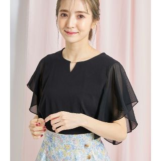 トッコ(tocco)のシフォンラッフルブラウス　トッコクローゼット(シャツ/ブラウス(半袖/袖なし))