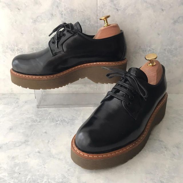 PRADA プラダ 厚底 オックスフォードシューズ プレーントゥ 35.5 限時セール プラダ オックスフォードシューズ 35.5 ローファー/革靴