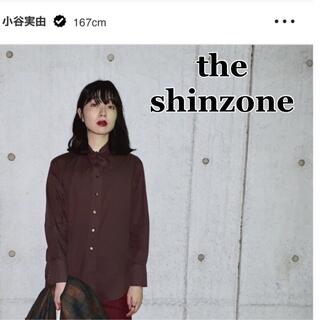 シンゾーン(Shinzone)のザ シンゾーン リボンカラーブラウス 日本製 チェックシャツ　小谷美由着用(シャツ)