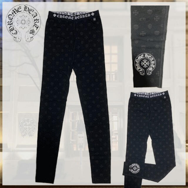 正規品送料無料 Chrome Hearts クロムハーツレディースレギンスXS ロゴ