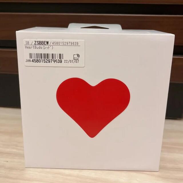 Softbank(ソフトバンク)の【新品未使用】heartbuds heart buds ハートイヤホン レッド スマホ/家電/カメラのオーディオ機器(ヘッドフォン/イヤフォン)の商品写真
