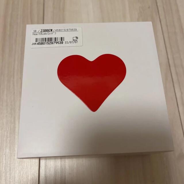 Softbank(ソフトバンク)の【新品未使用】heartbuds heart buds ハートイヤホン レッド スマホ/家電/カメラのオーディオ機器(ヘッドフォン/イヤフォン)の商品写真