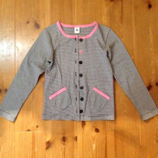 プチバトー(PETIT BATEAU)の＊kids＊プチバトーのボーダーカーディガン(カーディガン)