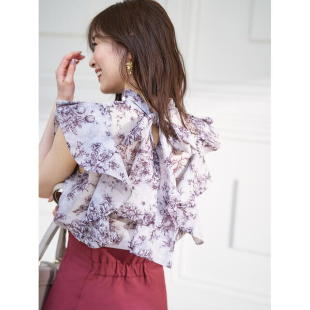 ♤新品♤スナイデルSustainableノースリフリルオーガンシースルーブラウス