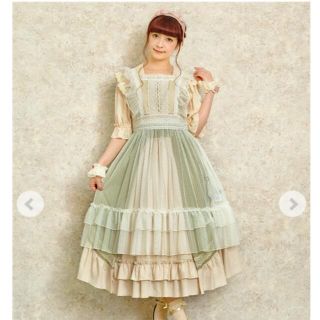 アクシーズファム(axes femme)のaxes femme KAWAII ドットチュールエプロン(ひざ丈ワンピース)