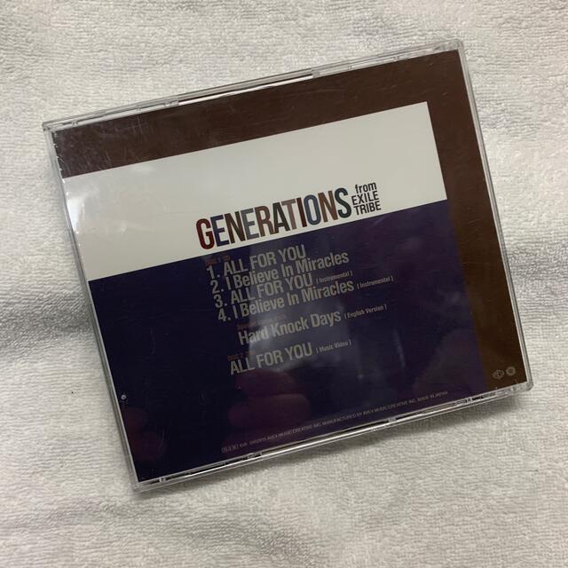 GENERATIONS(ジェネレーションズ)のインテリアに！ ／CDジャケット／ALL FOR YOU（DVD付） エンタメ/ホビーのCD(ポップス/ロック(邦楽))の商品写真