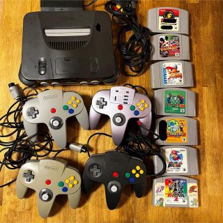 ニンテンドウ64(NINTENDO 64)のNintendo64 本体 ソフトセット(家庭用ゲーム機本体)