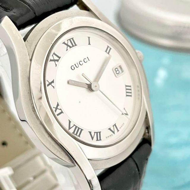 高品質の激安 330 GUCCI グッチ時計 メンズ腕時計 新品ベルト デイト
