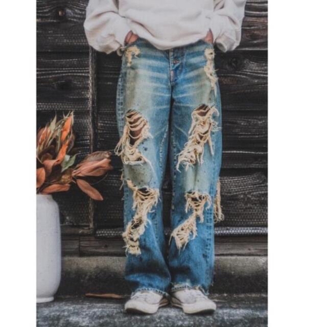 在庫セール】 sugarhill × BEAMS Crushed Denim Pantsの通販 by をと