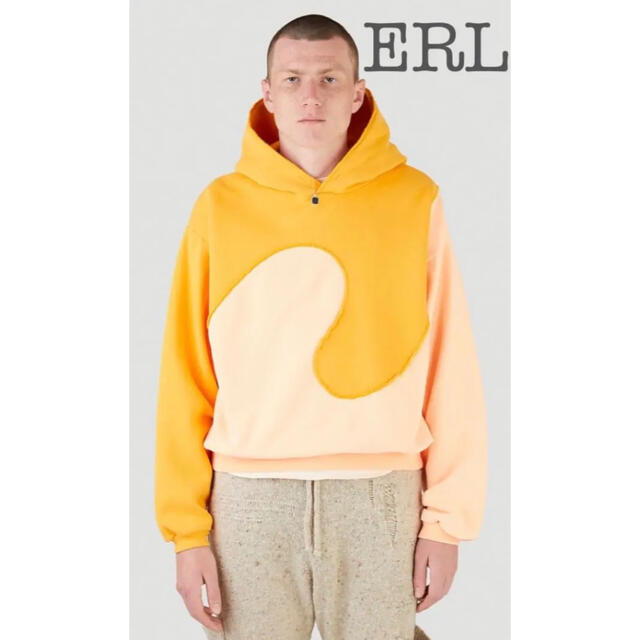 ERL spiral hoodie orange パーカー erl 即日発送可能