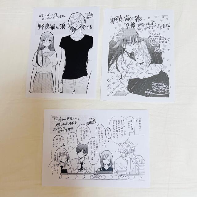白泉社(ハクセンシャ)の野良猫と狼 1巻・2巻 特典 ハダカの万里くん 特典 エンタメ/ホビーの漫画(少女漫画)の商品写真