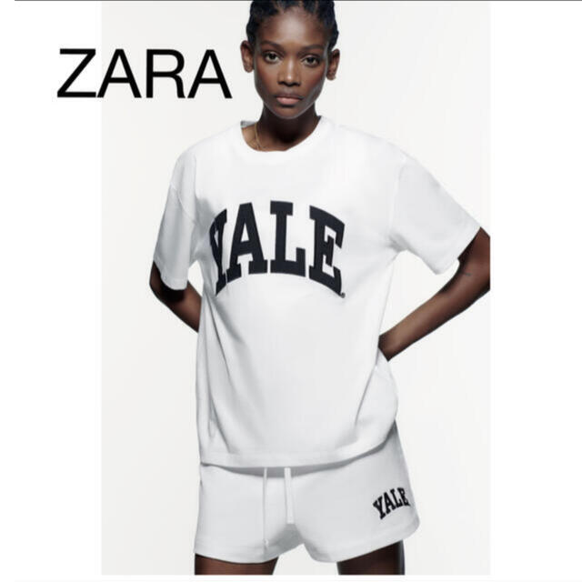 ZARA エール™️ ユニバーシティ Tシャツ ホワイト L 新品 YALE
