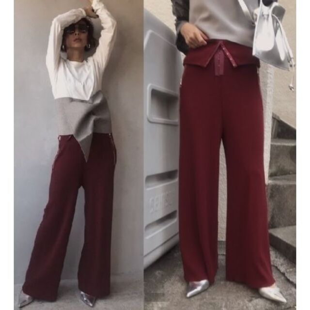 引越！　Ameri VINTAGE HOOK&EYE KNIT PANTS | フリマアプリ ラクマ