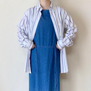ストライプシャツ 青 紫(シャツ/ブラウス(長袖/七分))