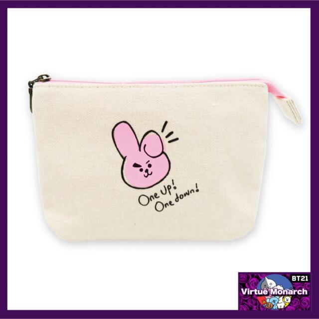 BT21(ビーティーイシビル)のBT21公式　３ポケットキャンバスポーチ　COOKY  BTS エンタメ/ホビーのタレントグッズ(ミュージシャン)の商品写真