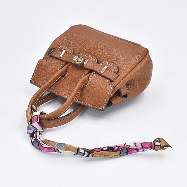  ミニ バッグ チャーム スカーフ装飾 タッセル キーホルダー リング 33 ハンドメイドのファッション小物(バッグチャーム)の商品写真