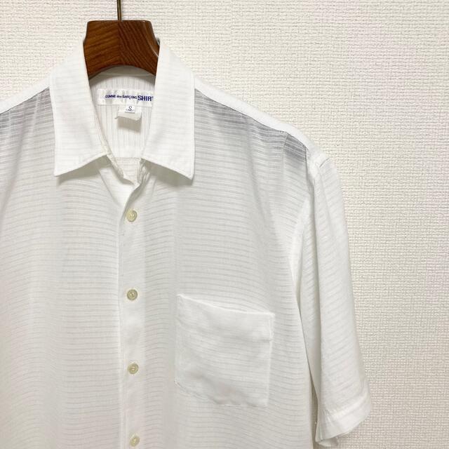 COMME des GARCONS(コムデギャルソン)のCOMMEdesGARCONS SHIRT◆麻混 織柄 透け感 ボーダー シャツ メンズのトップス(シャツ)の商品写真