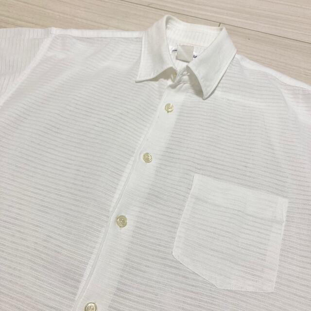 COMME des GARCONS(コムデギャルソン)のCOMMEdesGARCONS SHIRT◆麻混 織柄 透け感 ボーダー シャツ メンズのトップス(シャツ)の商品写真