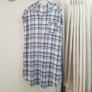 ノーリーズ(NOLLEY'S)の【ノーリーズ】 麻100% フレンチスリーブ ロングシャツ (38)(シャツ/ブラウス(半袖/袖なし))