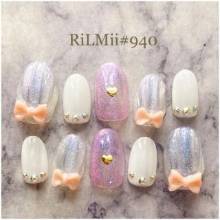 RiLMii#940 ユニコーン×貝殻／ニュアンスネイルチップ