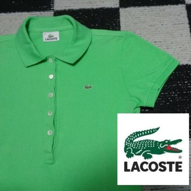 LACOSTE(ラコステ)の【ラコステ】半袖鹿の子ポロシャツレディス42 LACOSTE レディースのトップス(ポロシャツ)の商品写真