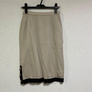 【即納】 COCO le style raffine タイトスカート ベージュ(ひざ丈スカート)