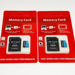 マイクロSDカード 64GB 2枚 microSD マイクロSD VCKU