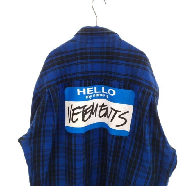 VETEMENTS ヴェトモン 21AW MY NAME IS VETEMENTS FLANNEL SHIRT VETEMENTS ヴェトモン 21AW MY NAME IS VETEMENTS FLANNEL SHIRT