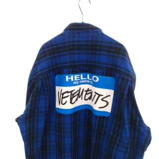 VETEMENTS ヴェトモン MY NAME IS VETEMENTS SLEEVELESS FLANNEL SHIRT マイネームイズヴェトモン ロングスリーブ チェック ネルシャツ レッド UE52SH580R