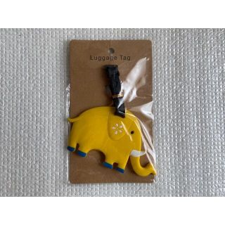 Luggage Tag ラゲッジタグ ゾウ 黄色(旅行用品)