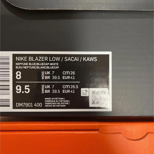 NIKE(ナイキ)のNIKE SACAI KAWS BLAZER LOW 26cm 2足セット メンズの靴/シューズ(スニーカー)の商品写真