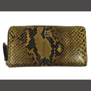 グッチ(Gucci)のグッチ GUCCI GGマーモント 長財布 ラウンドファスナー パイソン (長財布)