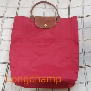 ロンシャン(LONGCHAMP)のLONGCHAMP 正規品 ロンシャン トートバッグ レッド　ナイロン✖レザー(トートバッグ)