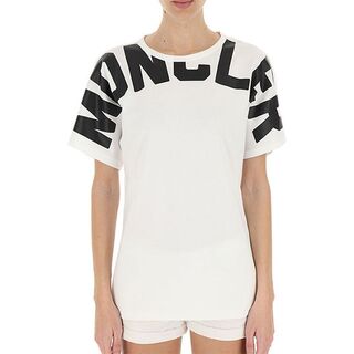 モンクレール(MONCLER)のL2 MONCLER ホワイト ロゴレタリングクルーネックTシャツ sizeXL(Tシャツ(半袖/袖なし))