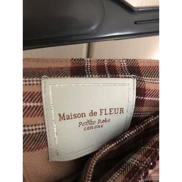 Maison de FLEUR(メゾンドフルール)の【完売品】canone カノン　コルセットベルトチェックスカート　神田沙也加 レディースのスカート(ひざ丈スカート)の商品写真