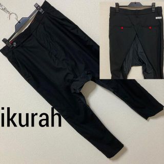 フラボア(FRAPBOIS)の美品◆ikurah イクラ フラボア◆サルエルパンツ バックレイヤー異素材コンビ(サルエルパンツ)