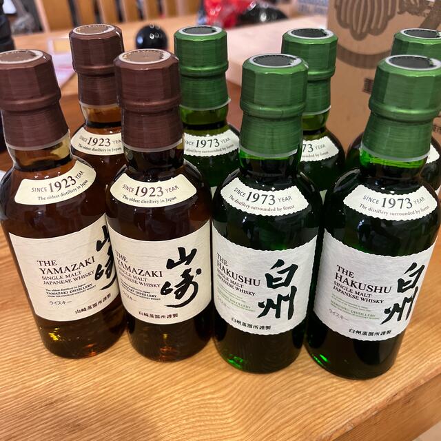 山崎180ml3本、白州180ml5本