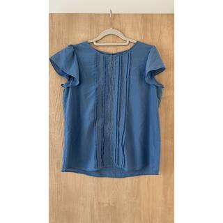 ジーユー(GU)のレディース ブラウス ブルー XL(シャツ/ブラウス(半袖/袖なし))