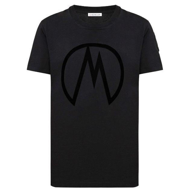 公式店舗MONCLER - L20 MONCLER ブラック ロゴ 半袖 Tシャツ size Mの ...