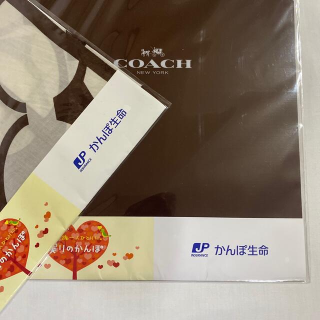 COACH(コーチ)のcoach コーチ　かんぽ生命　ハンカチ　クリアファイル　未開封品　#2112 レディースのファッション小物(ハンカチ)の商品写真