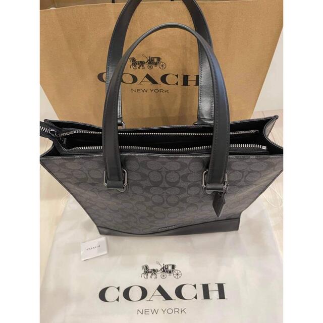 COACH - COACH コーチ バッグ 定価10万円エレガントブラックグレー新品