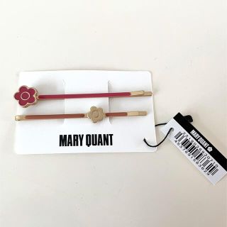 マリークワント(MARY QUANT)のMARY QUANT  ヘアピン　ボルドー×ゴールド　新品未使用(ヘアピン)