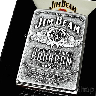 ジッポー(ZIPPO)の新品 ZIPPO ジムビーム ウィスキー ロゴメタル クローム ジッポ ライター(タバコグッズ)