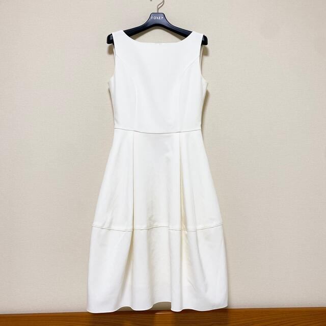 【メール便送料無料対応可】 foxey ♡ - FOXEY ♡ 38 ホワイト バロン dress barron ひざ丈ワンピース 【メール便送料無料対応可】 foxey ♡ - FOXEY ♡ 38 ホワイト バロン dress barron ひざ丈ワンピース