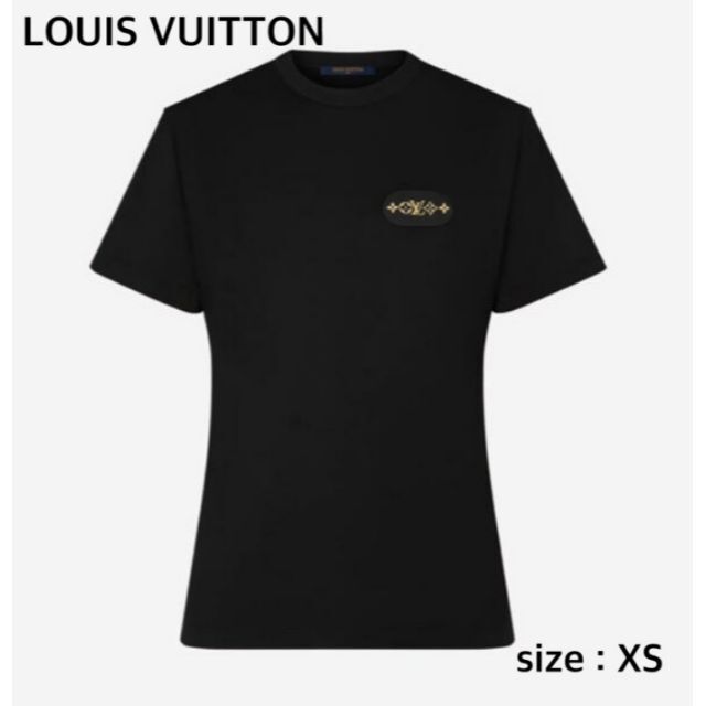 くすみ水色 【サイズXS】ルイヴィトン LV Tシャツ ブラック半袖Tシャツ 